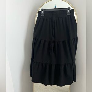 SHEIN Black Midi Bubble Skirt